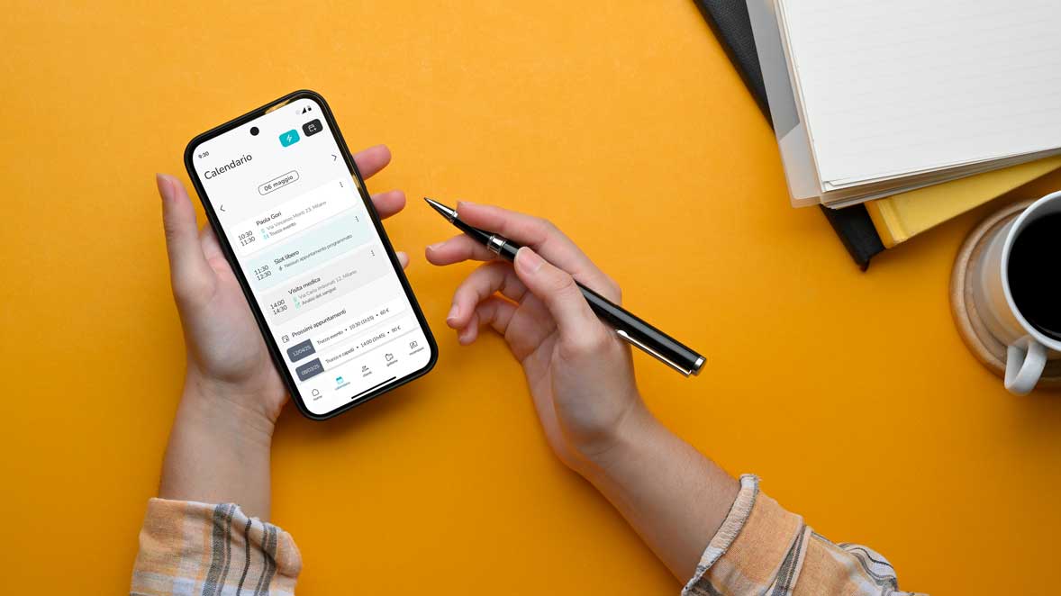 Beauty Artist app calendar interface